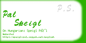 pal speigl business card